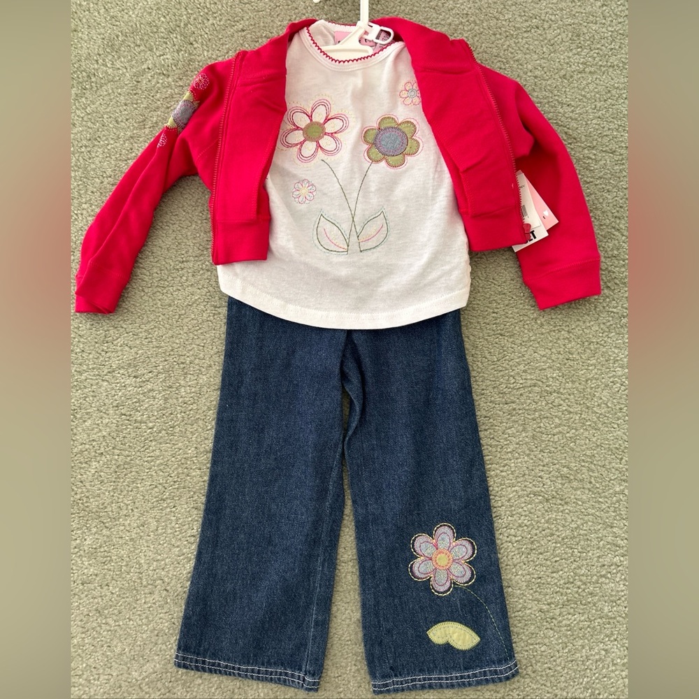 Sweet 3 Piece Embroidered Outfit size 3T